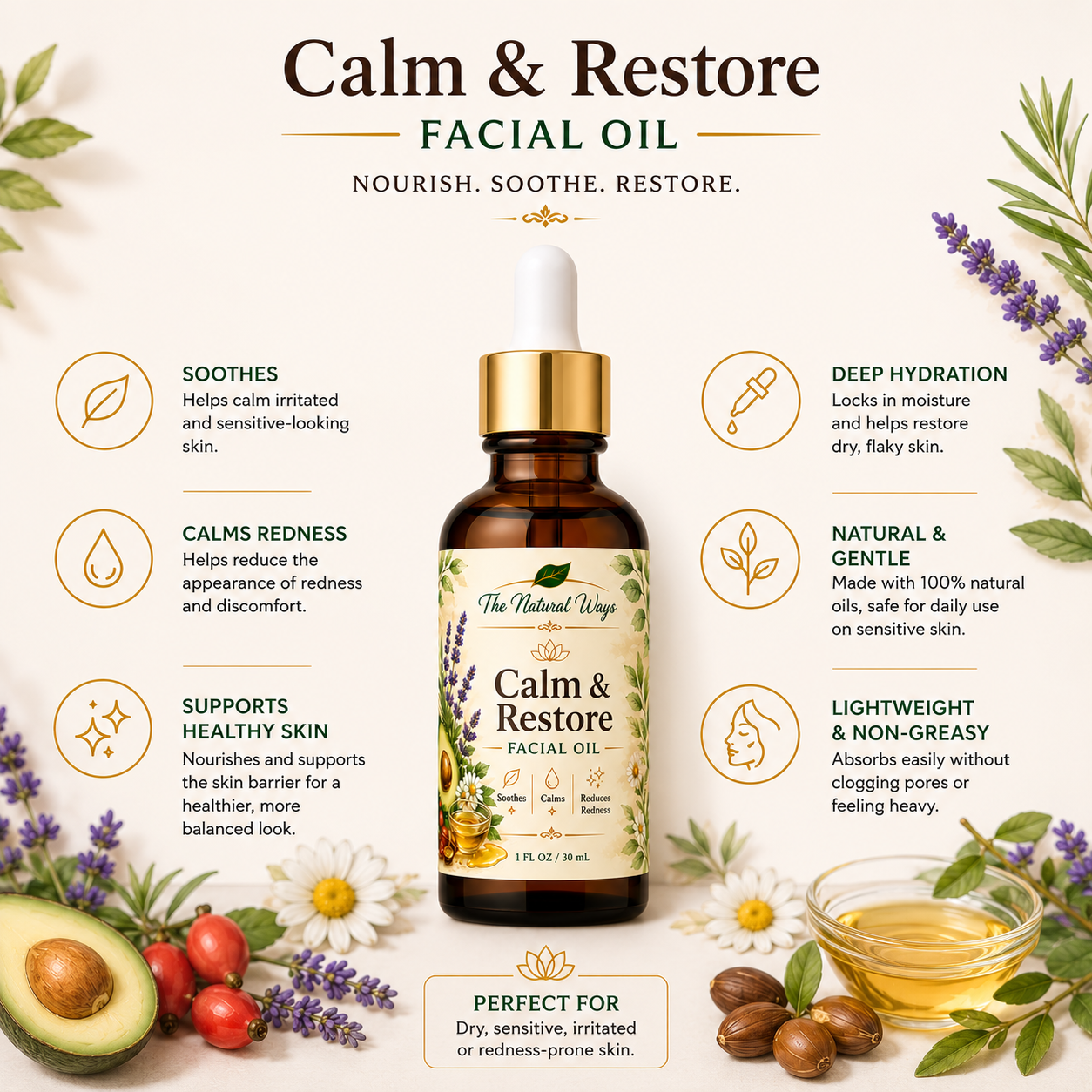 Calm and Restore Facial Oil